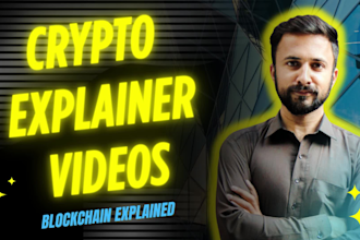 create a 2d animated explainer video for blockchain and crypto education