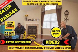 create unlimited custom water damage repair or water damage restoration video