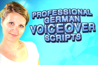 write professional german video script for voiceover