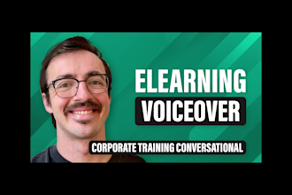 be elearning, training, module, educational, or explainer video male voice over