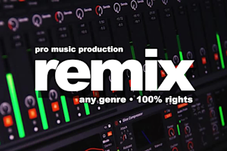 a high quality remix or edm music production