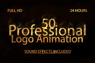 make 50 logo animation intro with sound effects