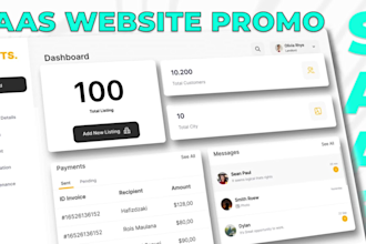 create saas website promo, website promo and demo video