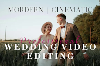 do professional wedding video editing, cinematic highlight
