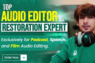 do audio editing, cleaning, fix, remove noise, repair, clean, enhance audio