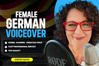 make your text audible german female voice artist