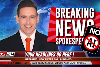 create an amazing breaking news spokesperson video