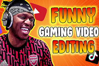 do funny gaming video editing for youtube and tiktok