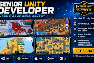 do unity 2d 3d mobile android ios pc webgl game puzzle casual hypercasual idle