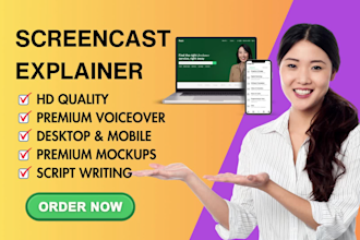 create HD screencast explainer tutorial video for your website or app