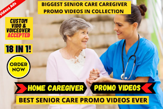 make senior home care short ad video for instagram fakebook