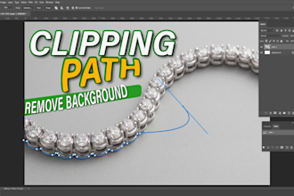 do jewelry clipping path, layer mask and background removal in photoshop