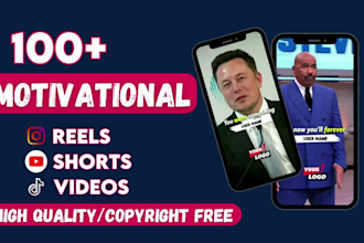 create viral motivational youtube shorts, tiktok and  instagram reels