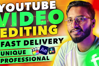 do professional youtube video editing, podcast edit and post production