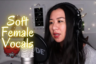 sing soft female vocals, pop and indie style