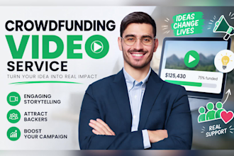 create a high converting crowdfunding video for kickstarter or indiegogo