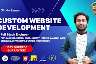 be full stack web developer, website developer, custom website development