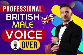 be your authoritative confident sincere british english male voice over actor