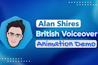 record a genuine character english animation voice over