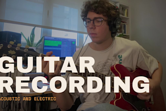 record professional electric and acoustic guitar