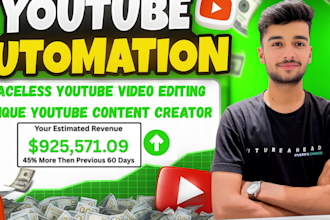 be your faceless youtube video editor content creator and automation