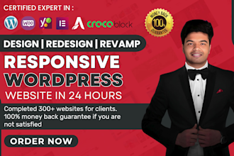 design redesign revamp responsive wordpress website in 24 hours elementor pro