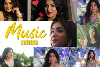 edit high quality music videos and album songs for artists