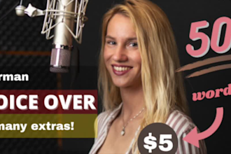 provide a female german voiceover in a warm young tone