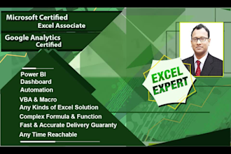 create excel spreadsheet, data cleaning, analysis, dashboard and vba