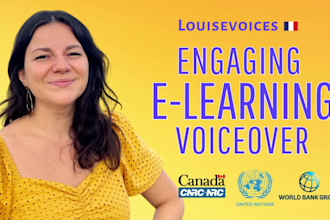 be the french female voice over of your elearning