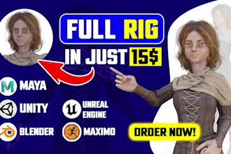 rig your 3d character professionally in blender and maya