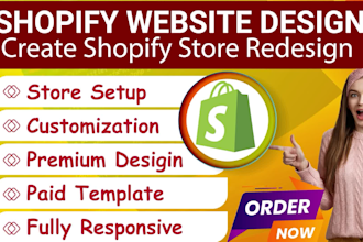 design or redesign shopify store or shopify website