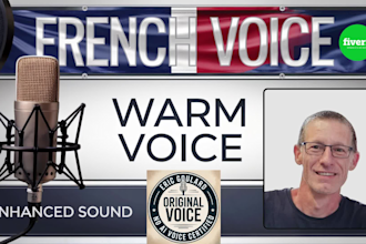 create high quality french male voiceover enhanced sound
