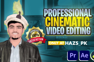 do any professional cinematic video editing within 24 hours