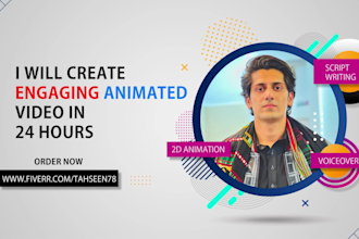 create engaging 2d animated explainer videos or sales video