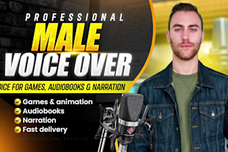 be your professional male voice over and voice actor