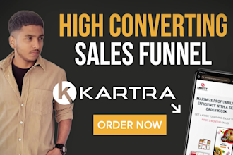 design and develop sales funnel in kartra
