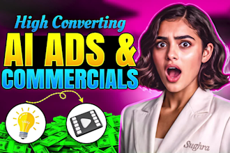 create ai video ads, ai commercial video and ai product ads