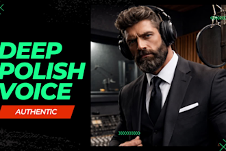 record very deep natural powerful polish voice over