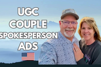 create authentic genx couples ugc video ads or spokesperson ads for paid socials