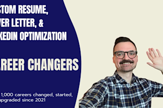write a new career change ats resume and cover letter for you