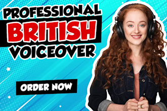 record friendly british voiceover for your phone system