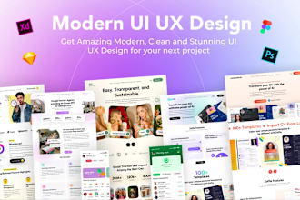 do modern website ui ux design, mobile app ui ux design