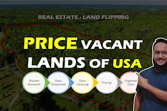 price USA vacant land for real estate land flipping