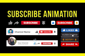 create 3d youtube subscribe like and bell animation for your channel