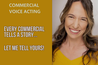 be your american female voice over for commercials