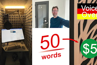 produce a male german voice over in my professional home studio