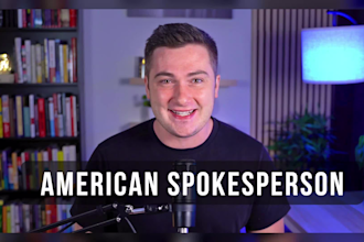 create an american male spokesperson video