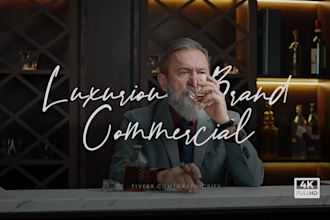create a high end luxury brand commercial video