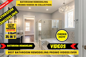 offer unlimited bathroom remodeling 2d animation promo video ads